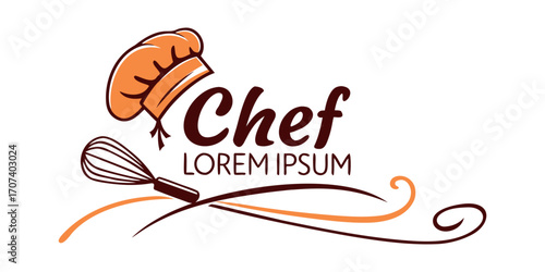 Elegant chef hat and whisk logo design inspires culinary creativity for restaurants and food businesses