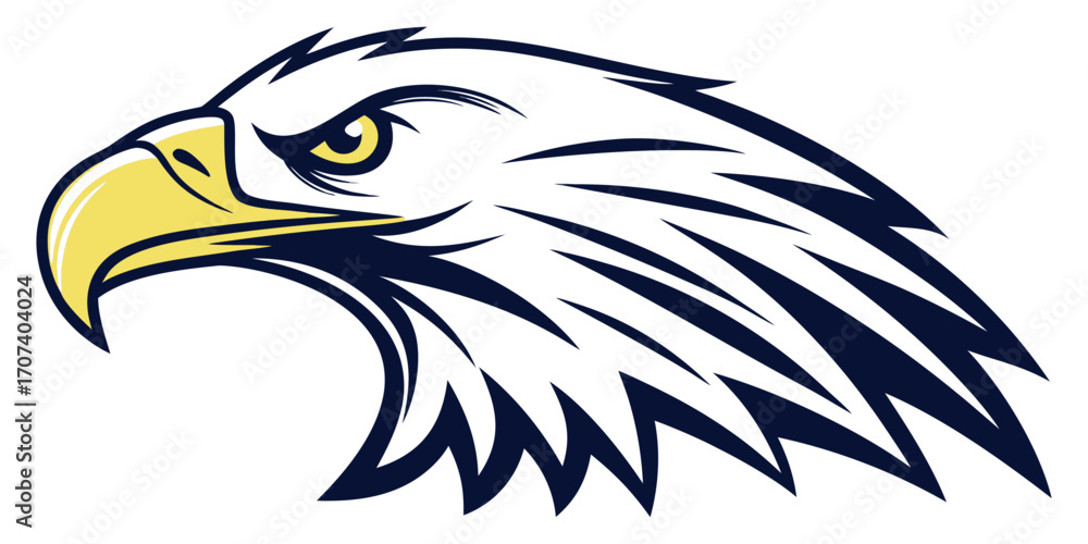 Obraz premium Powerful eagle head logo symbol representing freedom, strength, and bold ambition for brand identity and design