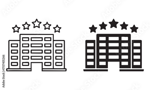 Five star hotel icon vector illustration
