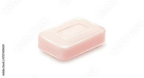 Wallpaper Mural Soft pink bar soap on white background with isolated, and hygiene concept. Torontodigital.ca