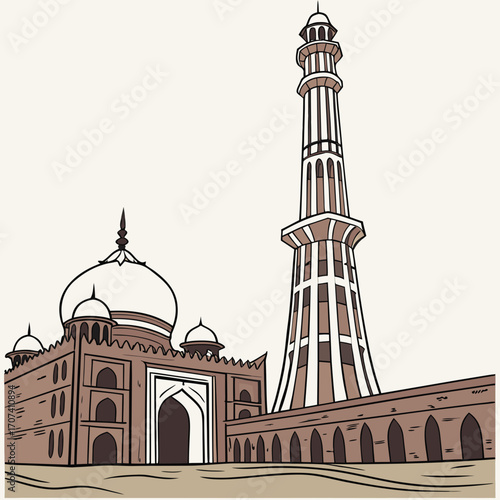 taj mahal vector illustration