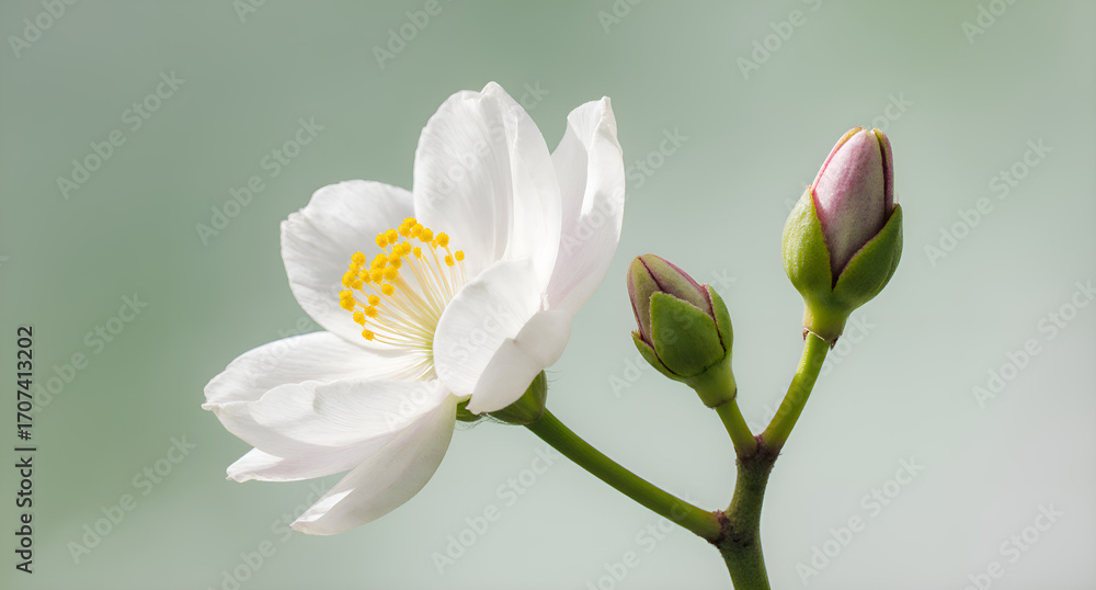 Fototapeta premium Jasmine Flower Macro Photograph