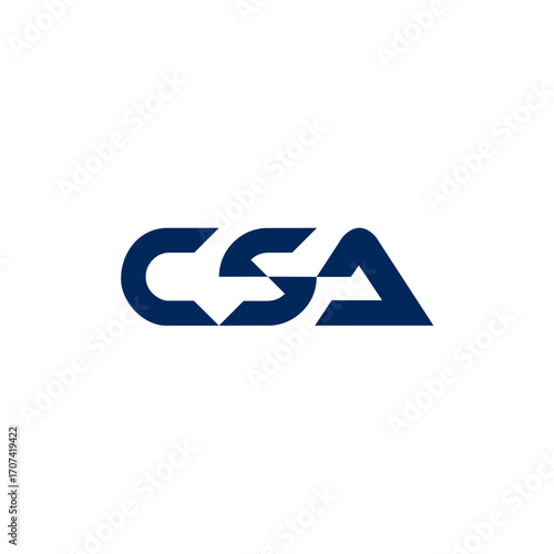 CSA abstract letter logo design. This logo is designed by three abstract letters.