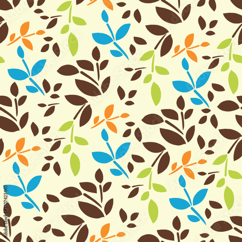 seamless pattern with leaves