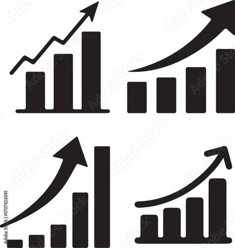 Charts showing business growth and progress
