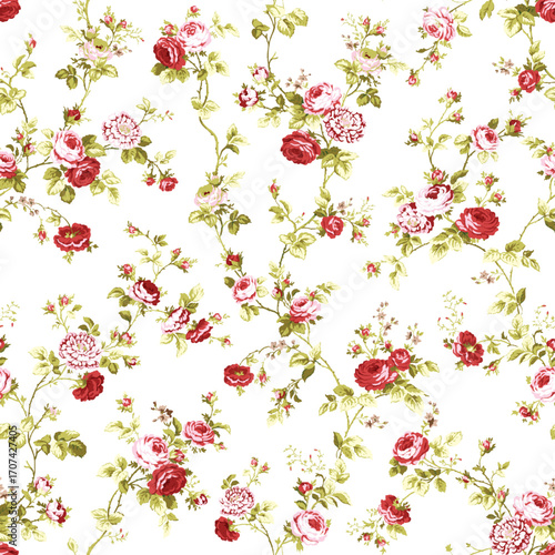 Wallpaper Mural seamless pattern with flowers Torontodigital.ca