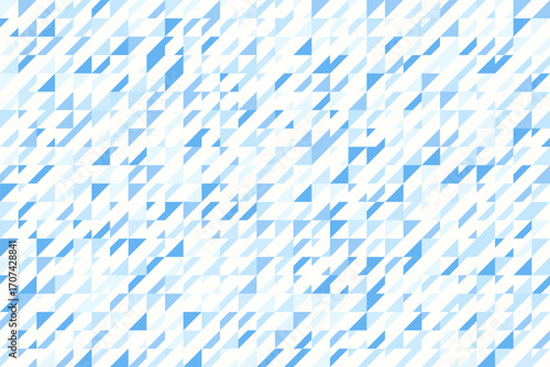 Blue triangles, abstract geometric seamless vector pattern, inspired by broken grass or ice