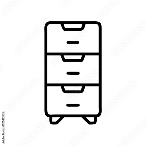 Bookmark With Filing Cabinet Drawers Icon For Web And Graphic Design