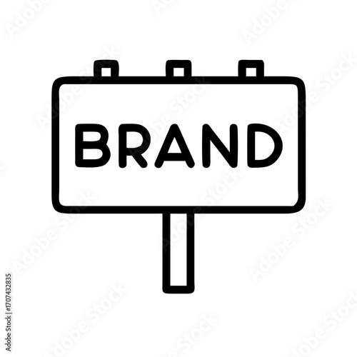 Brand Marketing Billboard Sign Icon For Web And Graphic Design