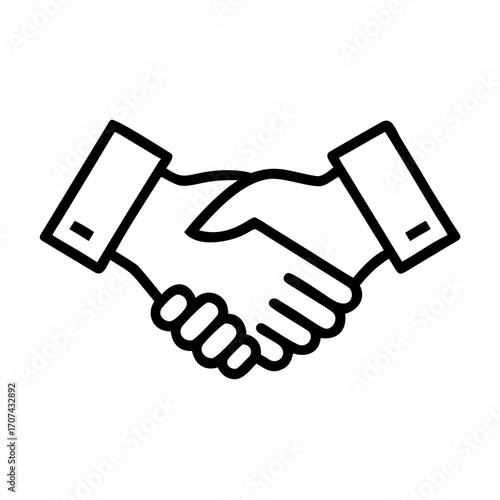 Business Deal Property Purchase Handshake Icon For Web And Graphic Design