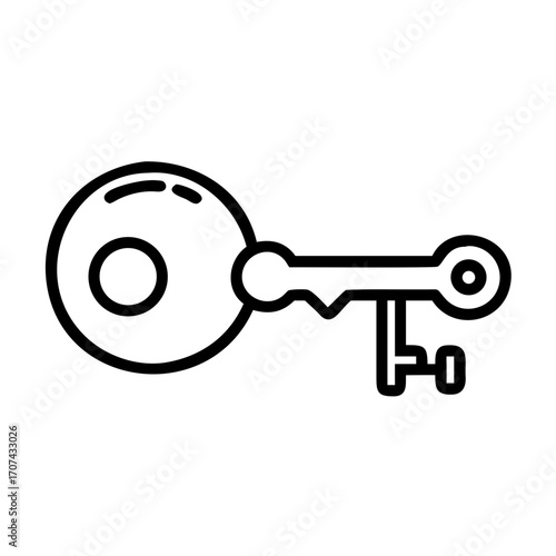Business Key Access Solution Icon For Web And Graphic Design