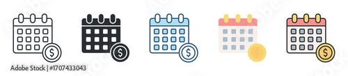 Subcription Model Icon Set Multiple Style Collection