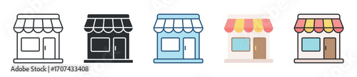 Store Icon Set Multiple Style Collection