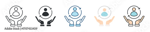Customer Retention Icon Set Multiple Style Collection