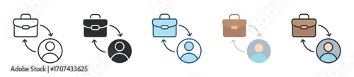 B2C Icon Set Multiple Style Collection