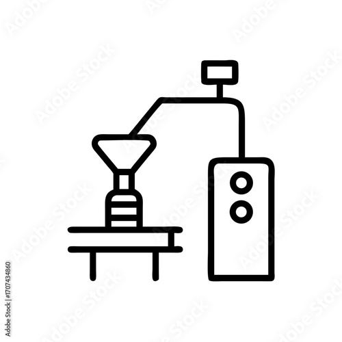 Factory Production Pipeline Machinery Icon For Web And Graphic Design