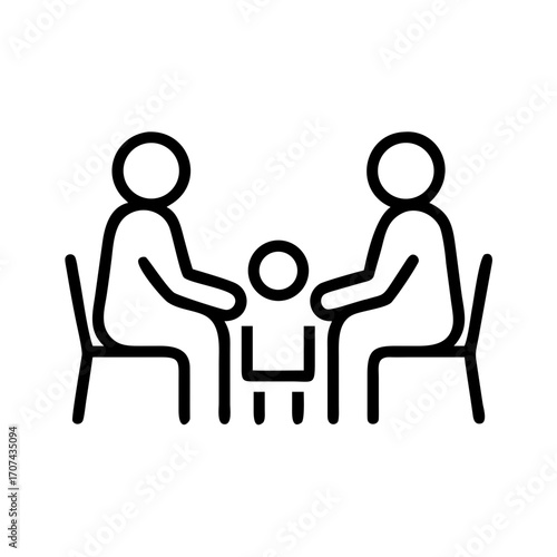 Family Therapy Counseling Session Icon For Web And Graphic Design