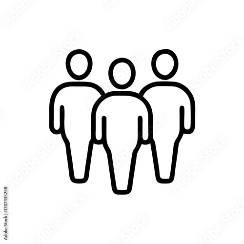 Group Support People Standing Together Icon For Web And Graphic Design