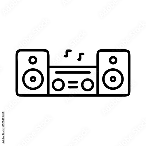 Home Stereo Music System Icon For Web And Graphic Design