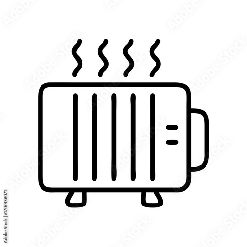 Household Radiator Heater Icon For Web And Graphic Design
