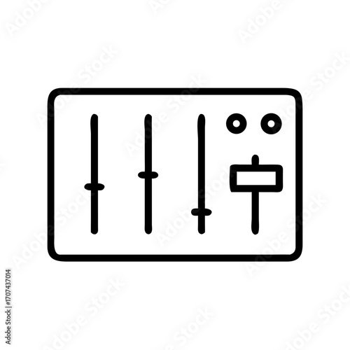 Mixer Soundboard Adjustment Knobs Icon For Web And Graphic Design