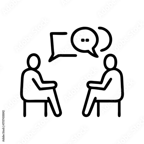 Psychology Professional Counseling Session Icon For Web And Graphic Design