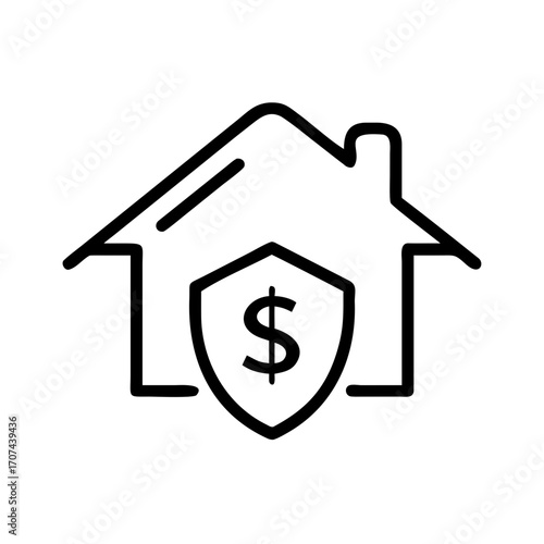 Real Estate Home Insurance Protection Symbol Icon For Web And Graphic Design