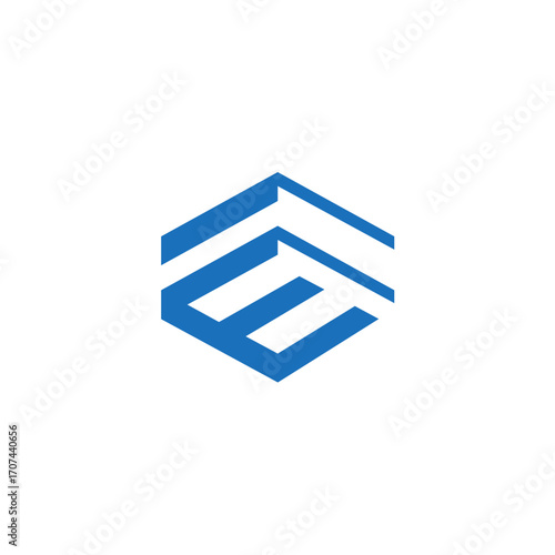 initial E with roofing, real estate logo  logo vector with home design template