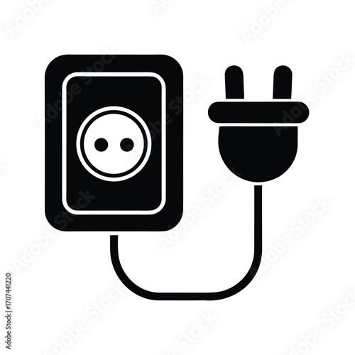 Connected Wall Socket Icon Design