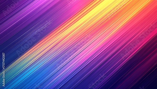 Wallpaper Mural Vibrant diagonal stripes of colorful light Torontodigital.ca
