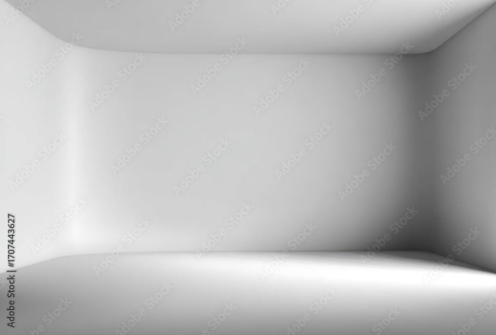 custom made wallpaper toronto digitalA minimalist, monochrome, interior space showcases soft gradations of light and shadow, creating a serene, enclosed environment