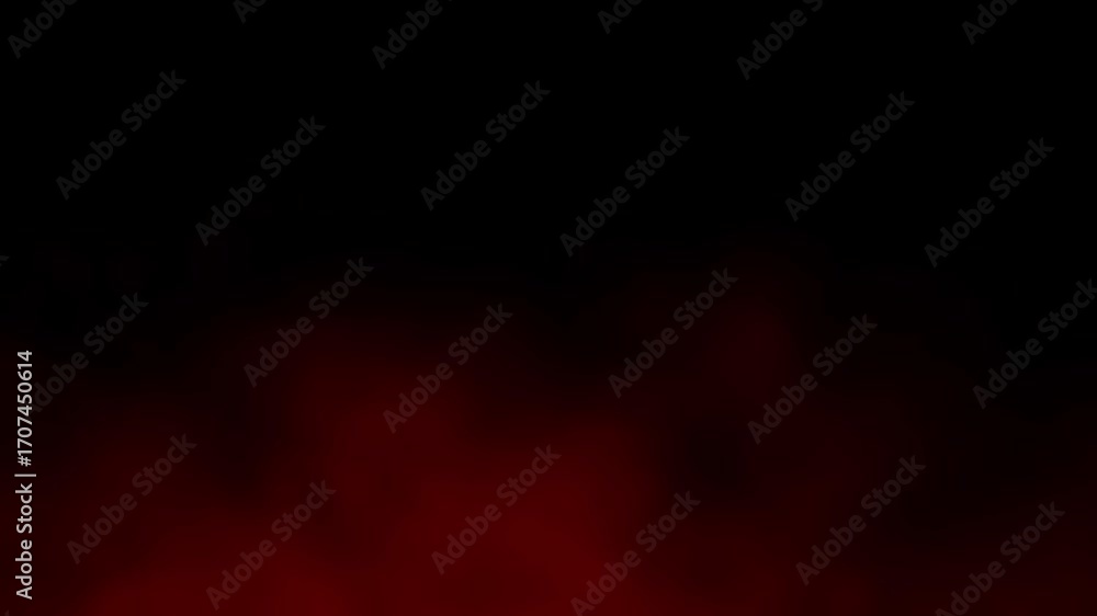 Dense red smoke, fog, or clouds slowly rise from bottom of frame, atmospheric and moody background for horror or fantasy titles