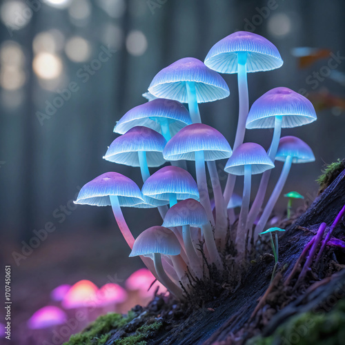 mushrooms in the forest