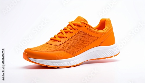 Orange shoes isolated on white 