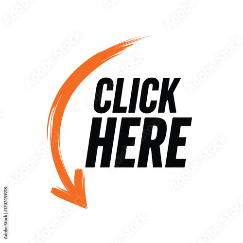 Click Here Arrow Vector Button.