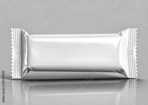 Blank white packaging mockup template for product branding and food advertisement concepts