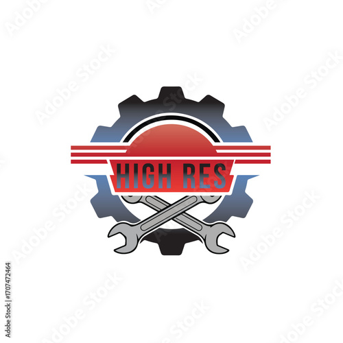 diesel turbo automotive repair logo design, Truck repair emblem, Automotive logo with gears design, custom garage repair automotive, spare part car and motorcycle shop business 