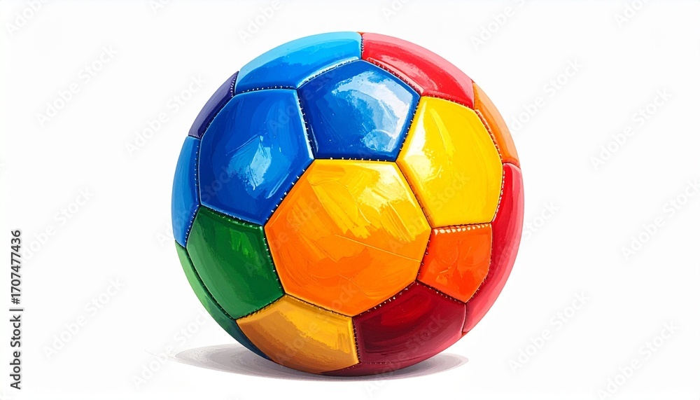 Fototapeta premium colorful ball on the white 