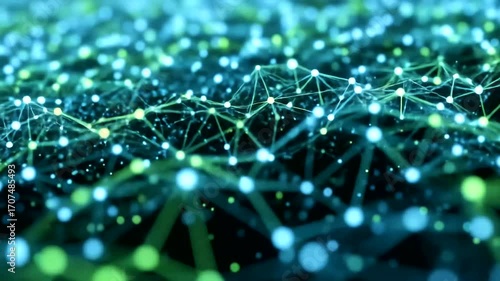 Abstract network animation depicting data connection, internet and technology visuals