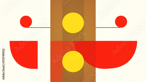 Dynamic Bauhaus Abstract Background