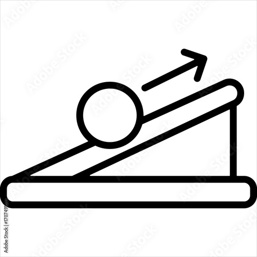 Inclined Plane Icon Single Vector Collection 