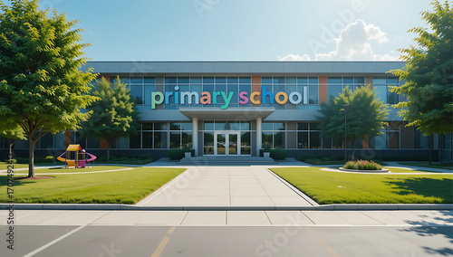 Primary school, modern primary school building