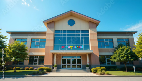 Primary school, modern primary school building
