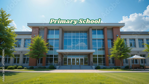 Primary school, modern primary school building