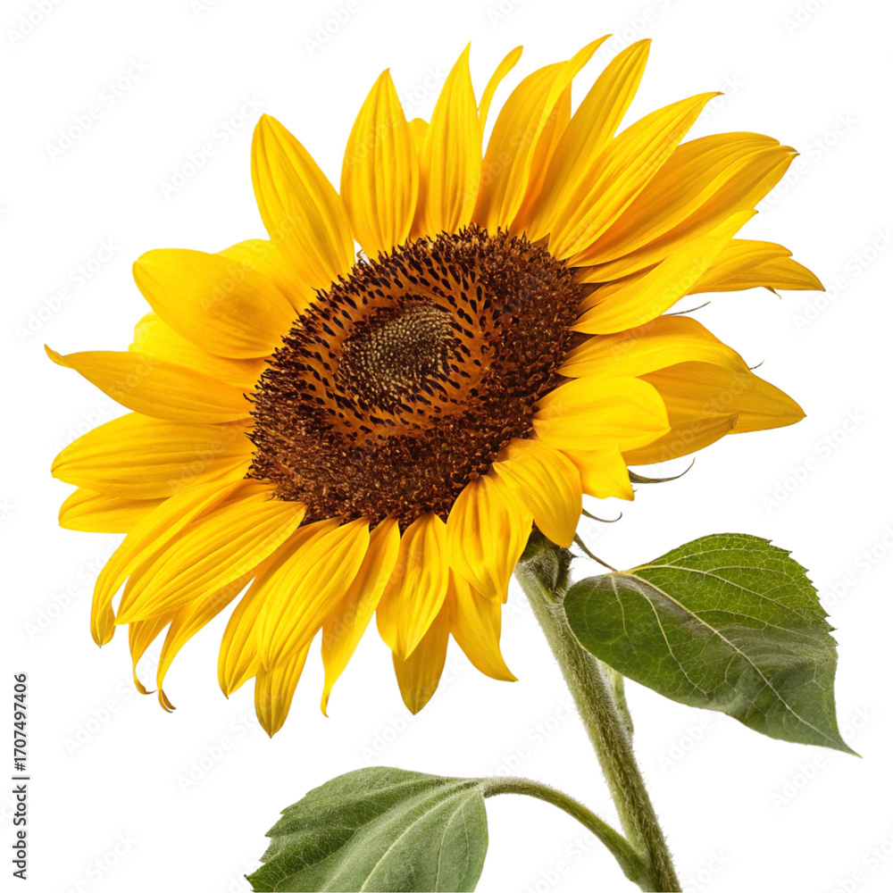 Obraz premium Sunflower flower element isolated on transparent background