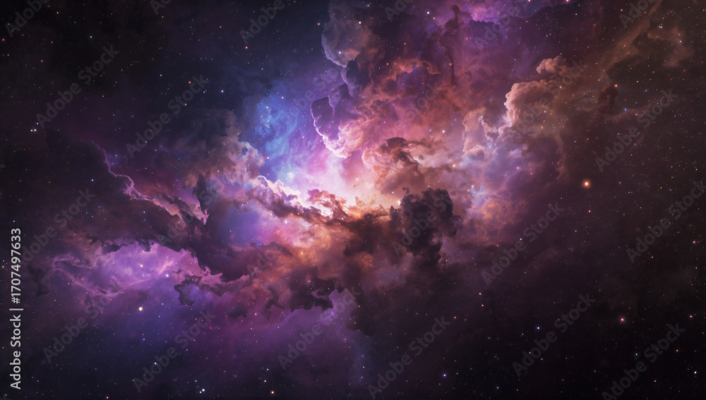 Fototapeta premium Cosmic Deep Space Nebula Burst Background