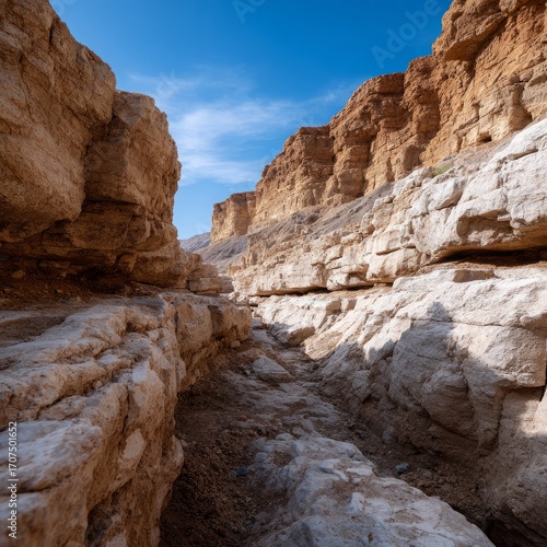 Wallpaper Mural A rocky desert canyon under a clear blue sky. Torontodigital.ca