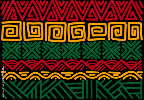 Ethnic handmade ornament, seamless pattern