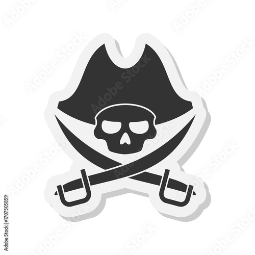 Fotografija Pirate skull icon isolated on transparent background