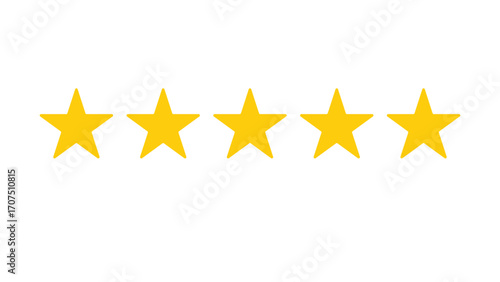 5 yellow stars customer feedback concept, five yellow stars rating review, top quality, yellow rating stars icon, five yellow star sign, yellow rating symbol vector